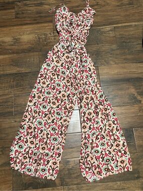 Kori America Floral Print Wide-Leg Jumpsuit - Pink/Multi